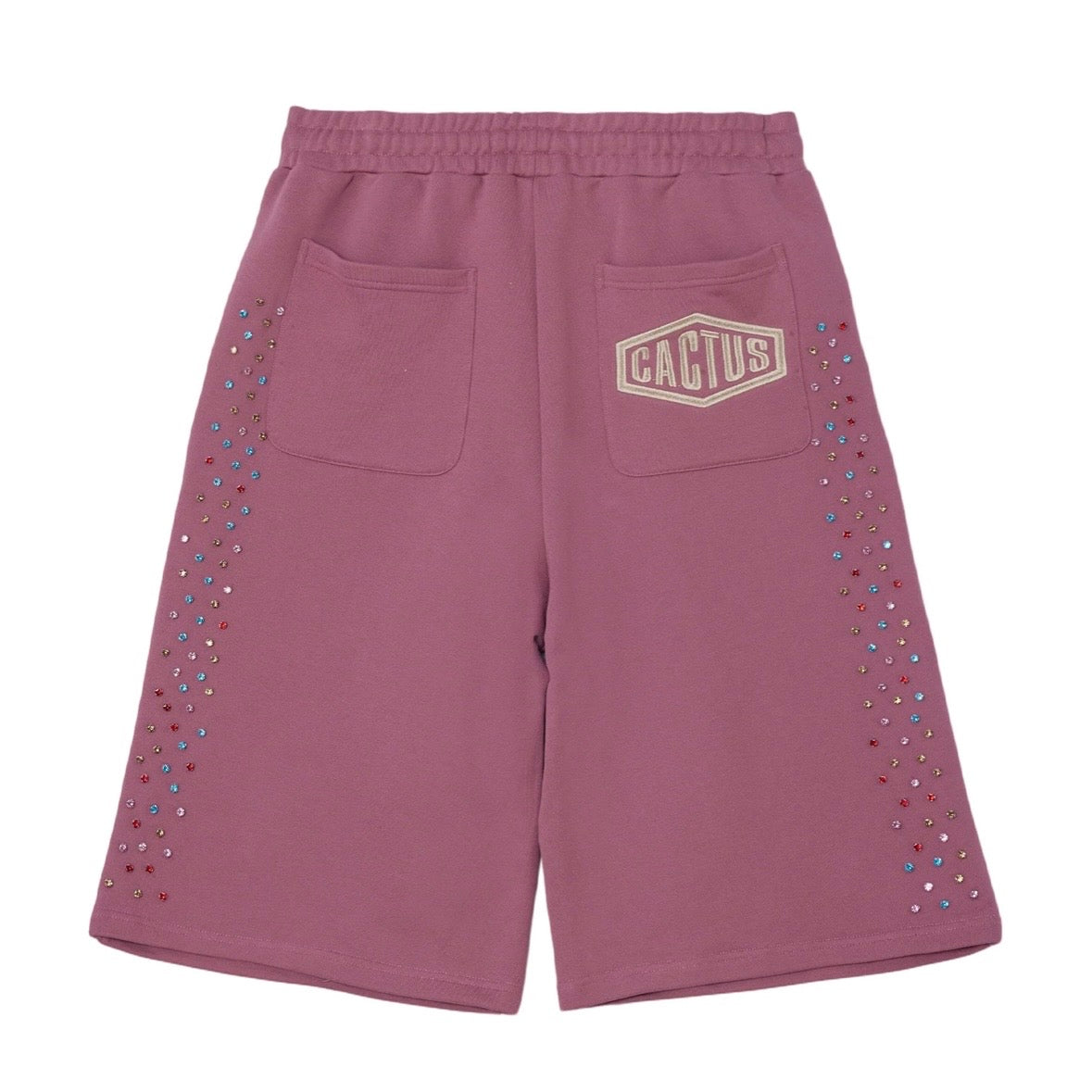 AZVA Raspberry Crystal Cactus Sweat Shorts
