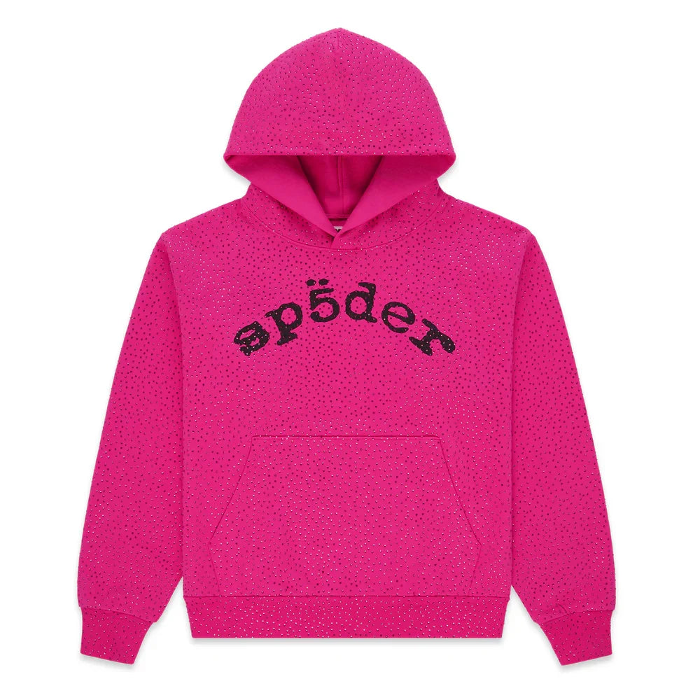 Sp5der Pink Vvs Hoodie