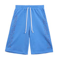 AZVA Baby Blue Crystal Cactus Sweat Shorts
