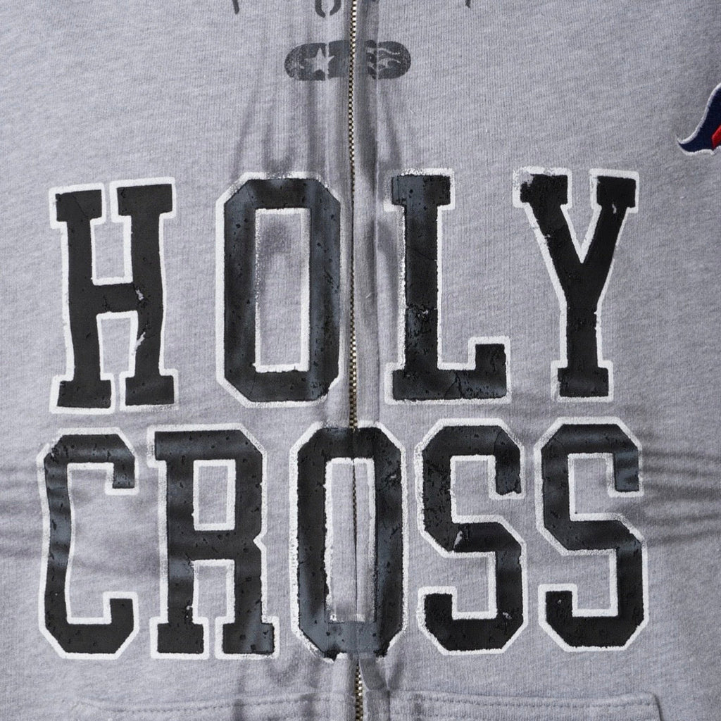 Hellstar Heather Grey Holy Cross Zip Up — detail view 3