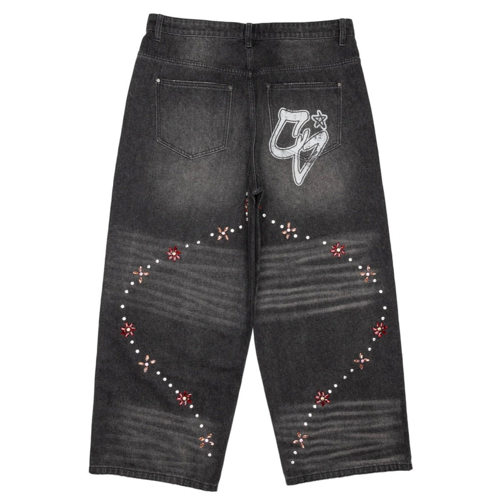 AZVA Flower Crystal Denim