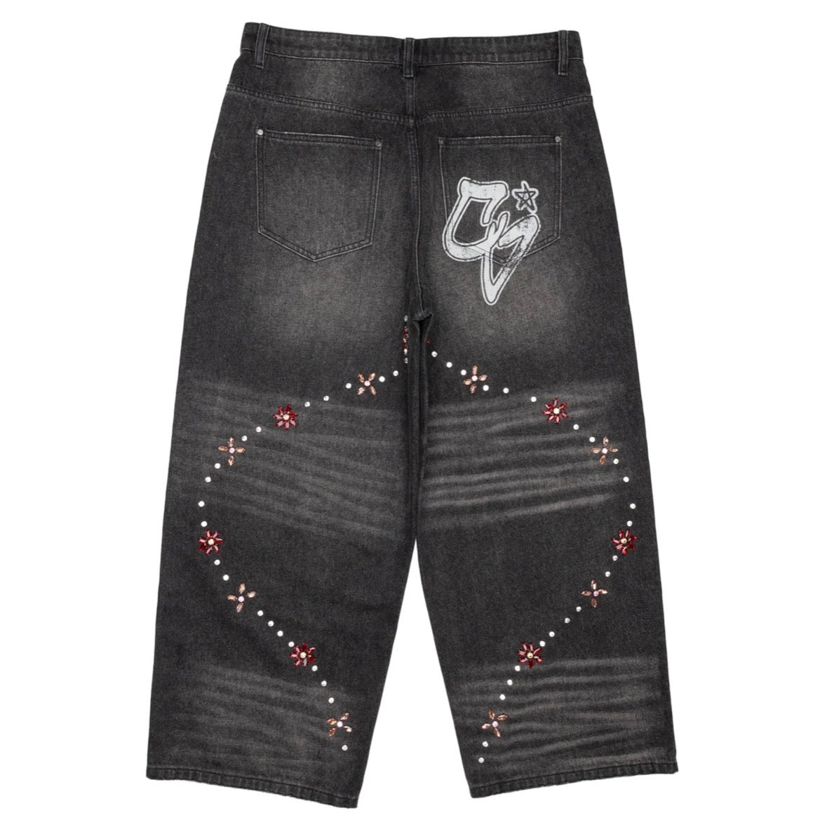 AZVA Flower Crystal Denim