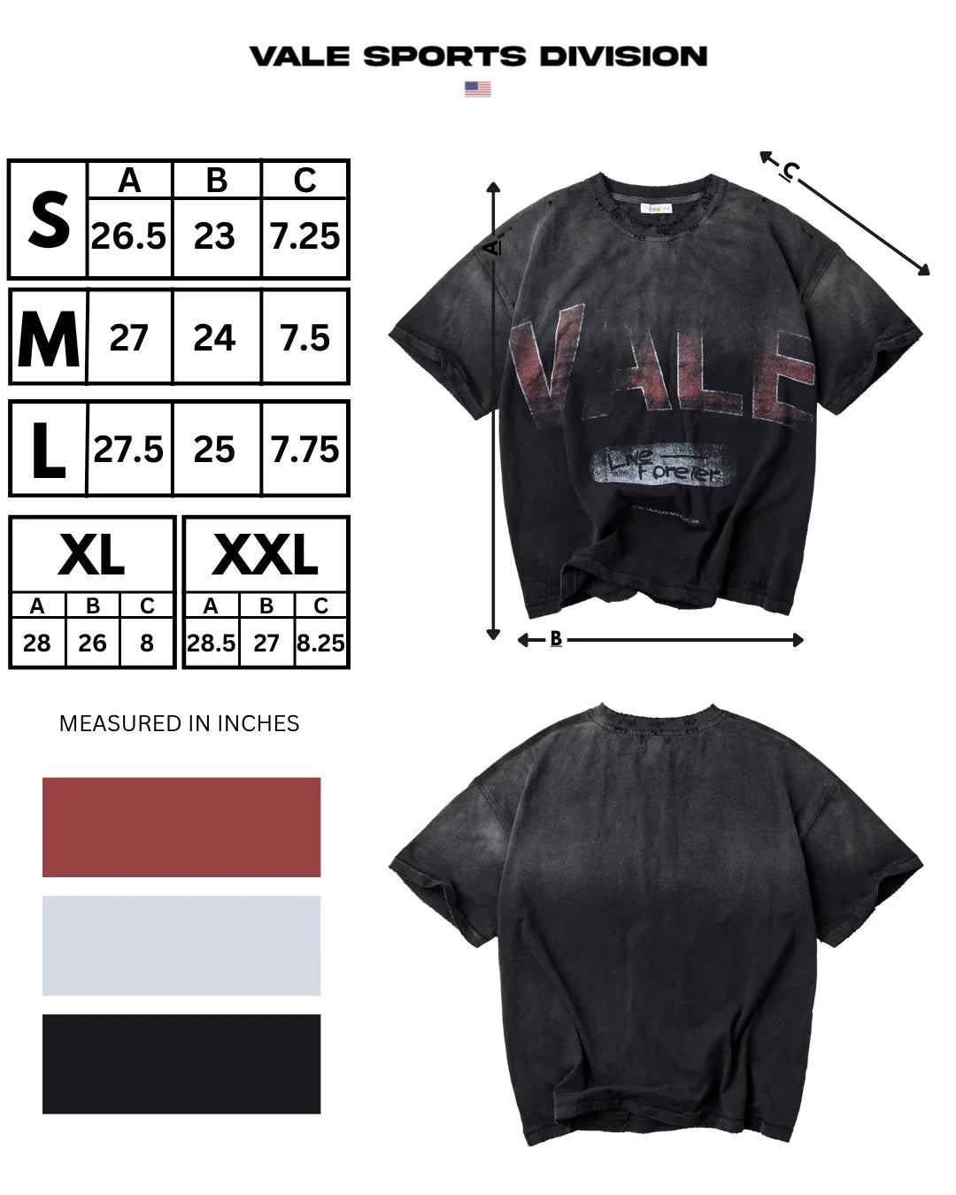Vale Black Logo Tee
