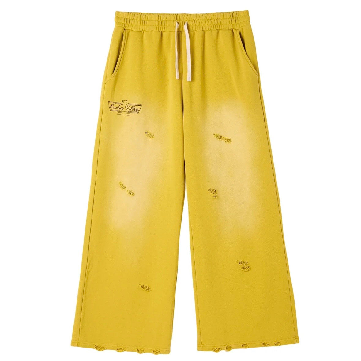 AZVA Yellow Eagle Valley Distressed Sweats