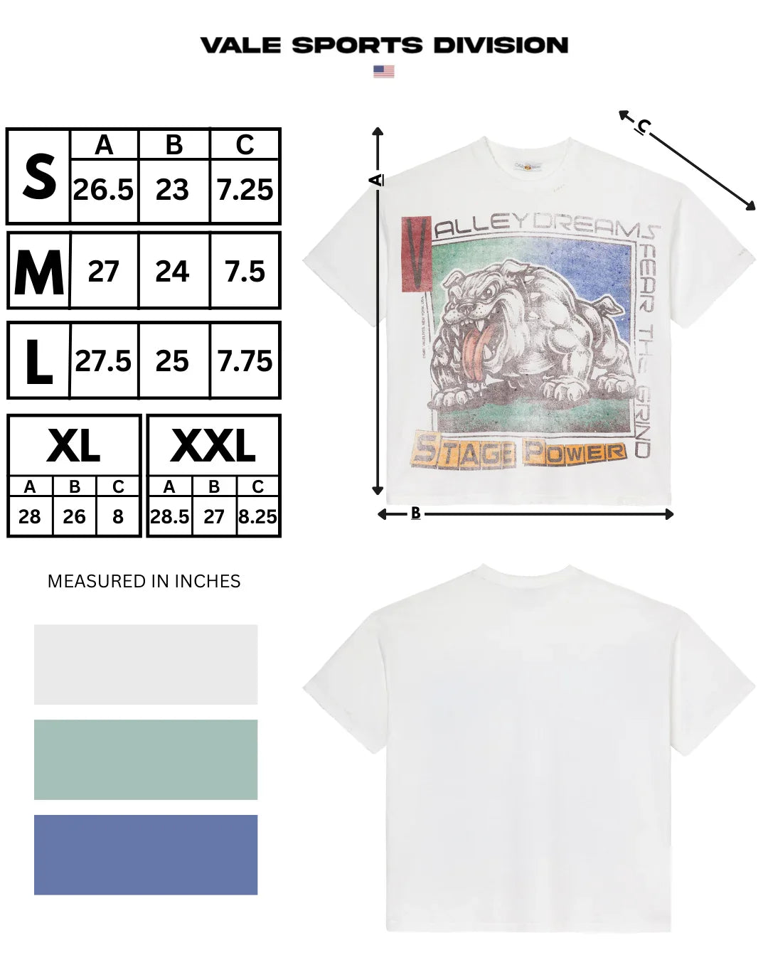 Vale White Big Stage Tee