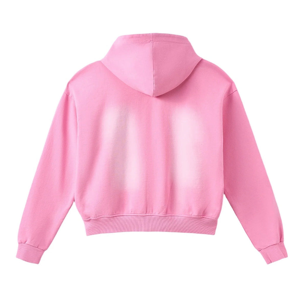 AZVA Pink Crystal Cactus Zip Hoodie