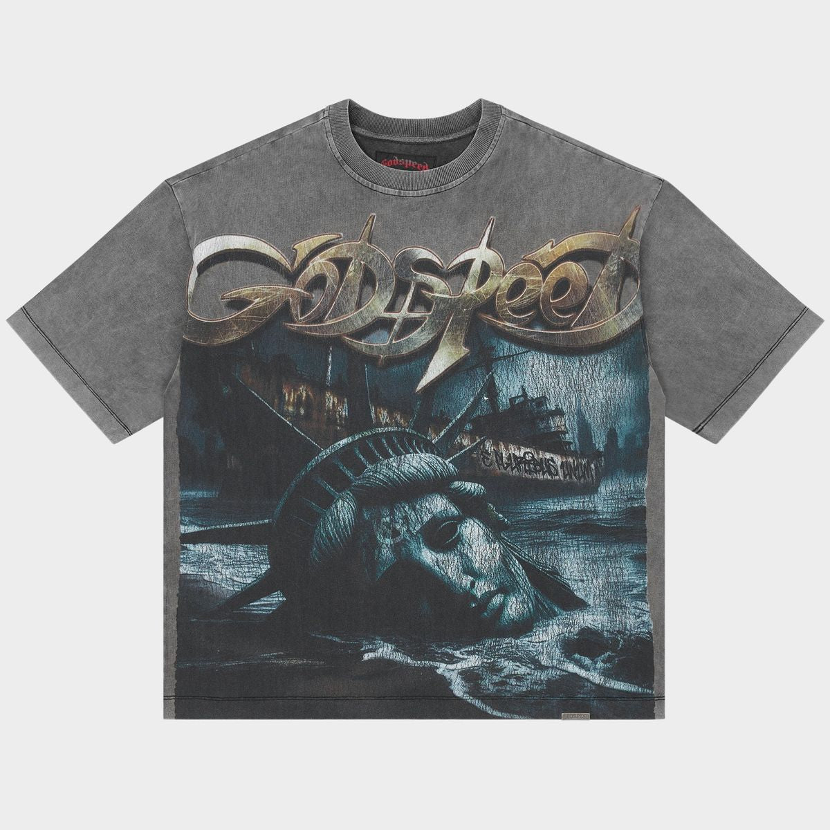 Godspeed Grey Liberty Ruins Tee