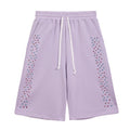 AZVA Lavender Crystal Cactus Sweat Shorts