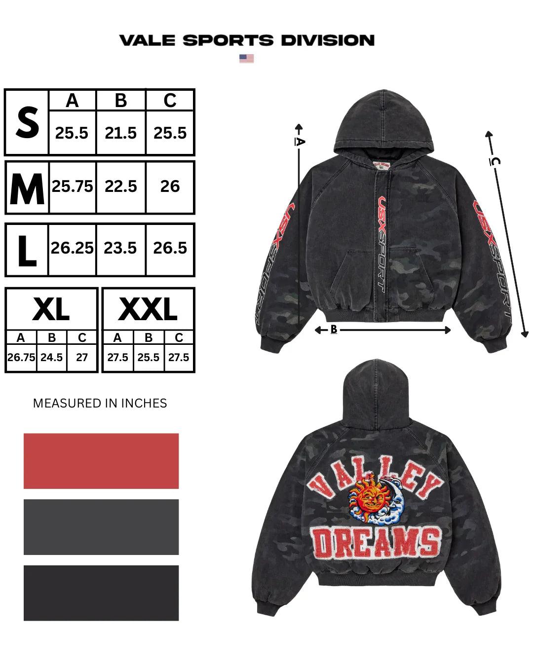 Vale VSX Camo Hooded Bomber Jacket