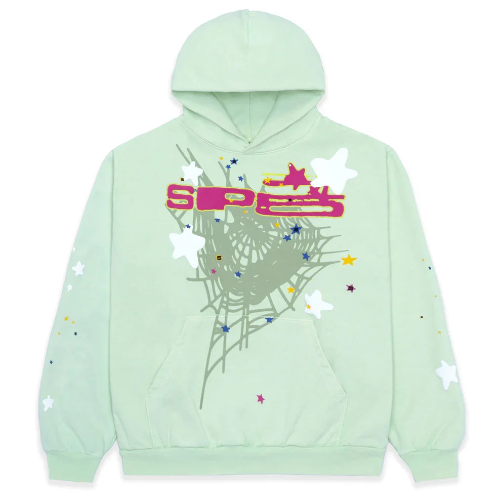 Sp5der Mint Green Hoodie