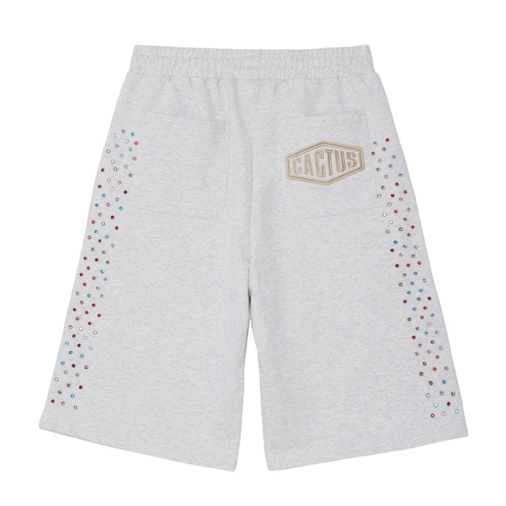 AZVA Grey Crystal Cactus Sweat Shorts
