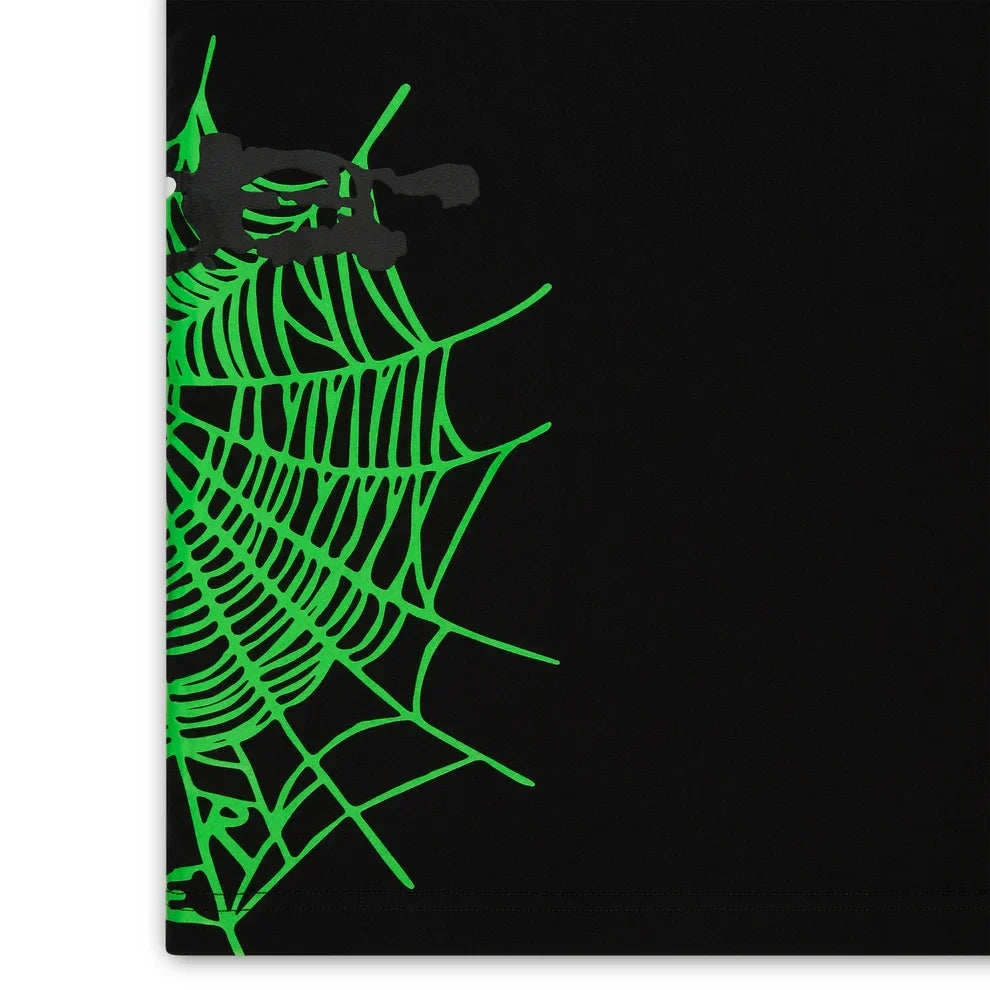 Sp5der Black Green Heavy Web Tee