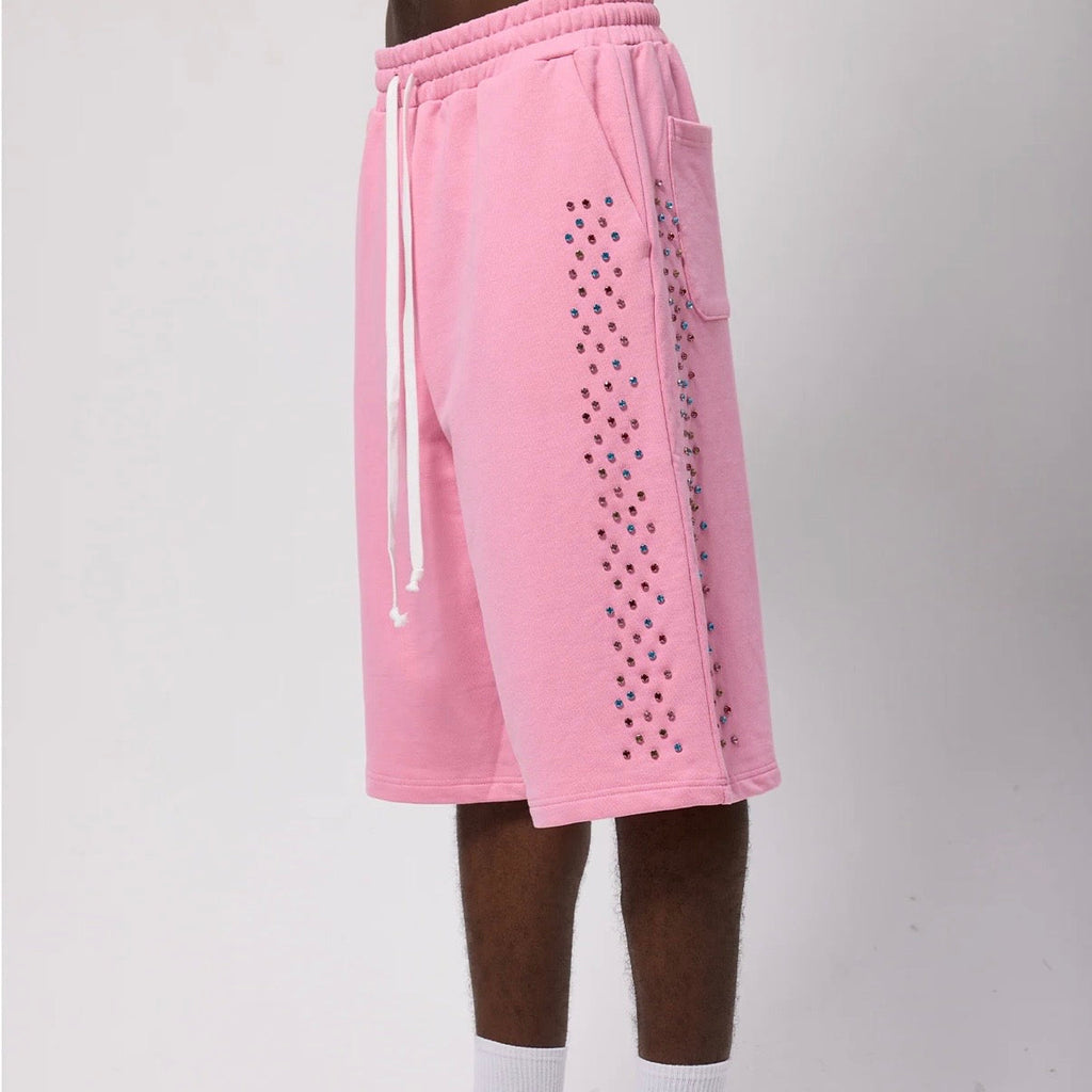 AZVA Pink Crystal Cactus Sweat Shorts