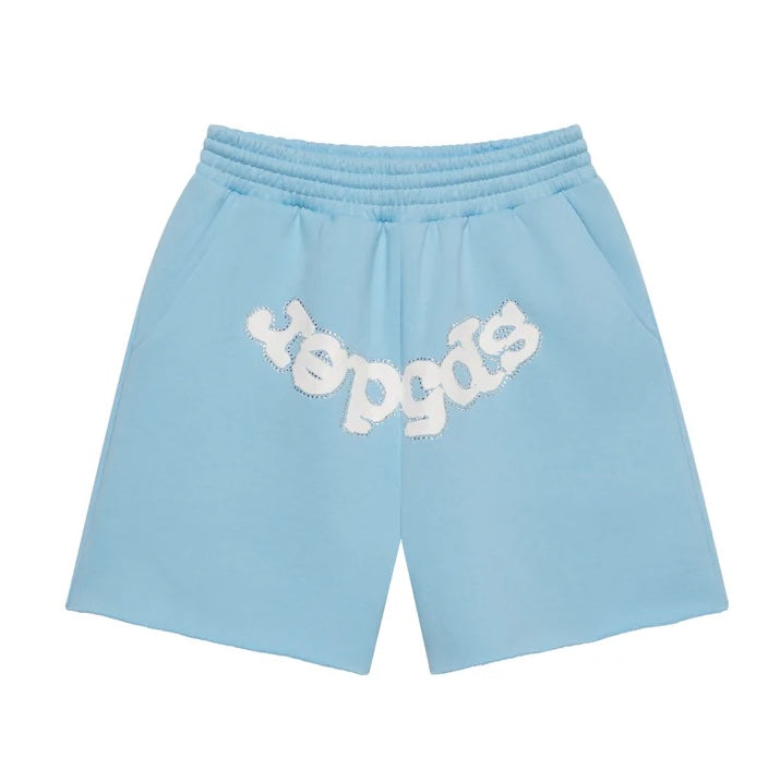 Sp5der Sky Blue OG Web Sweat Shorts
