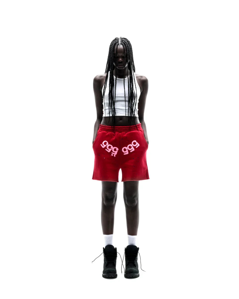 Sp5der Merlot Angel Number Shorts