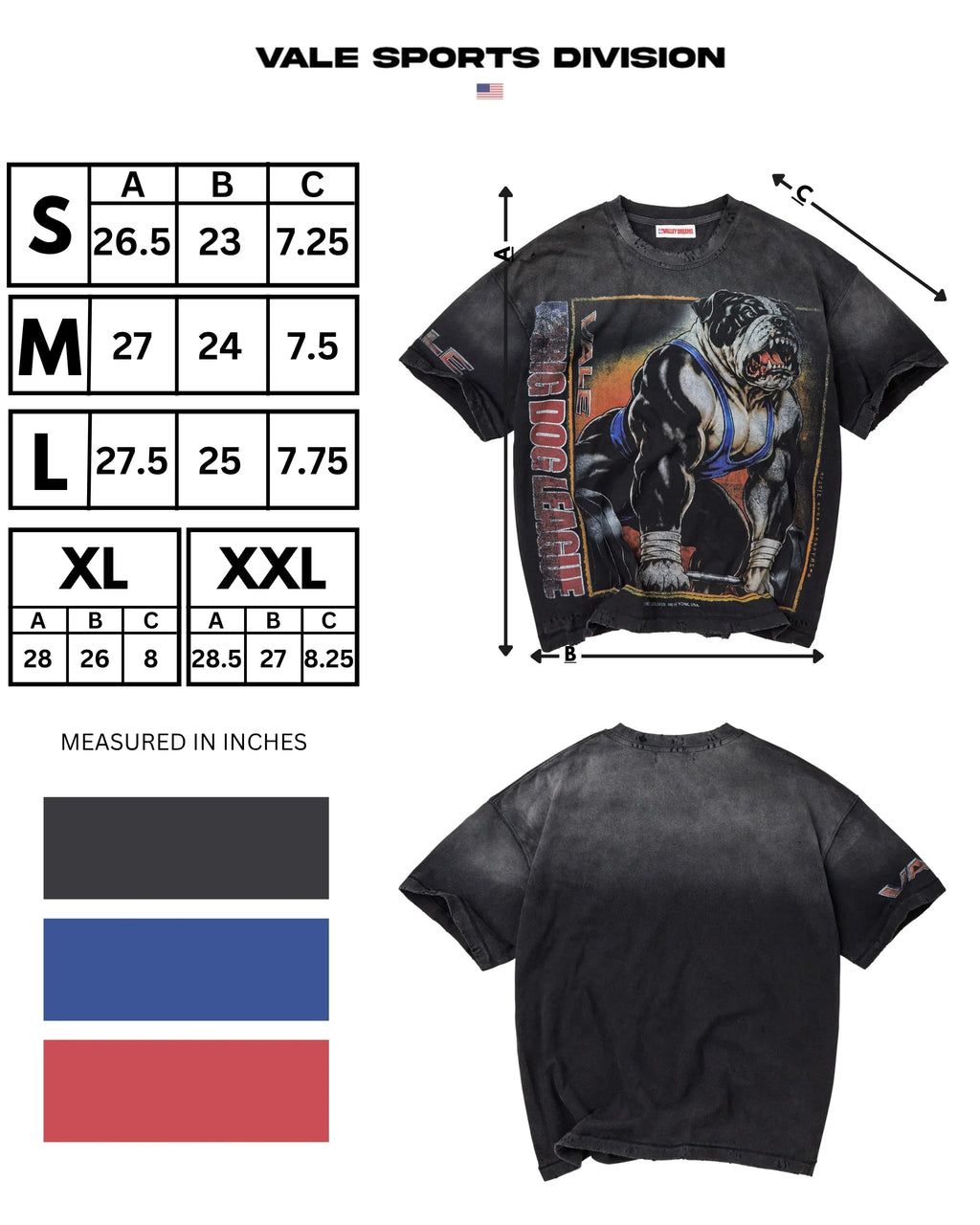 Vale Black Heavyweight Tee