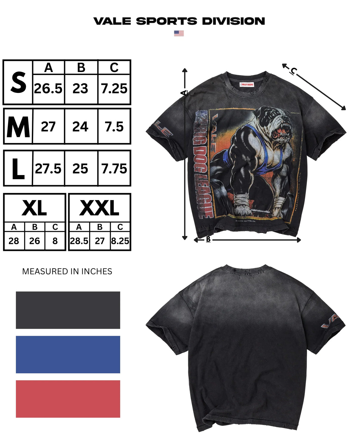 Vale Black Heavyweight Tee