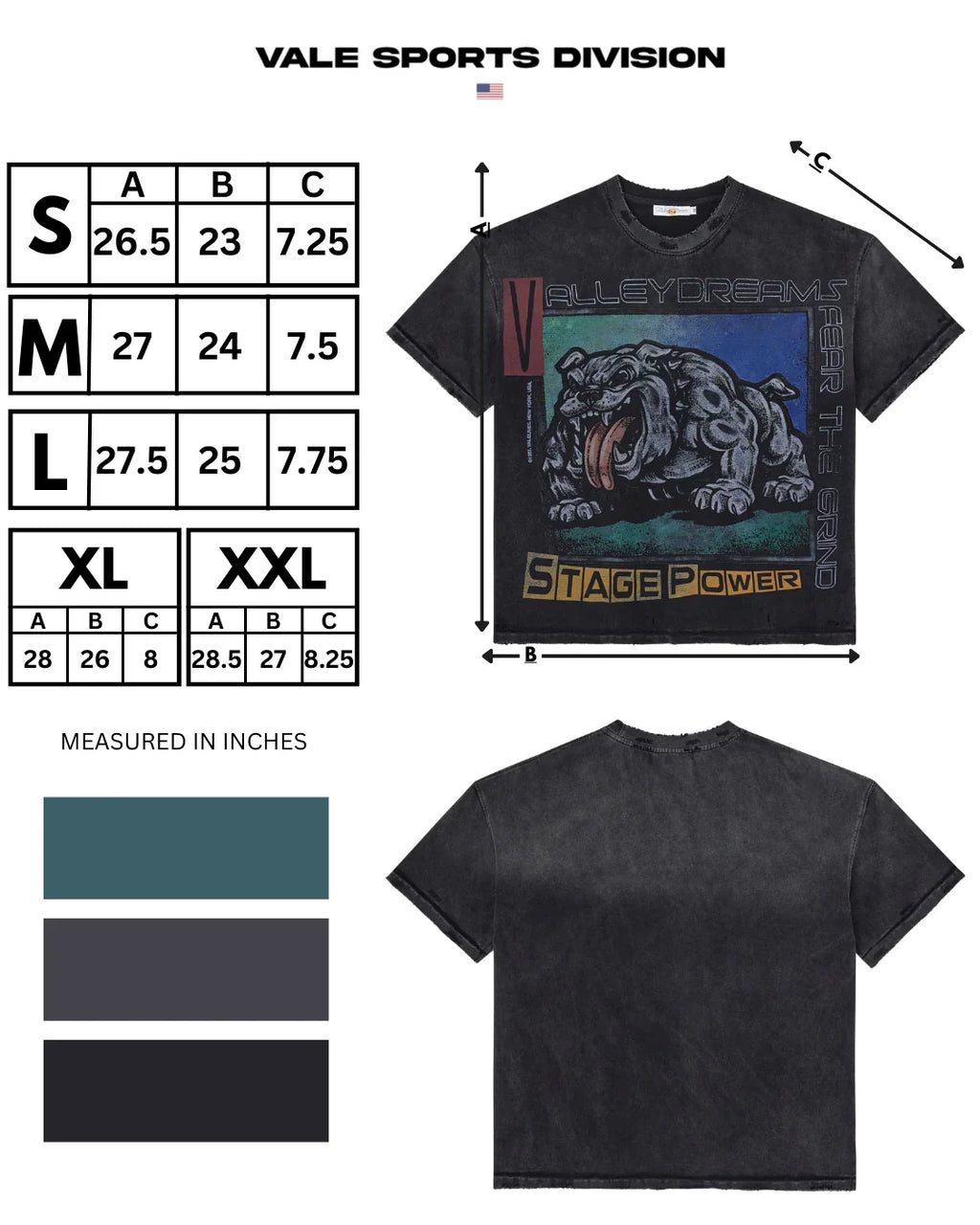 Vale Black Big Stage Tee