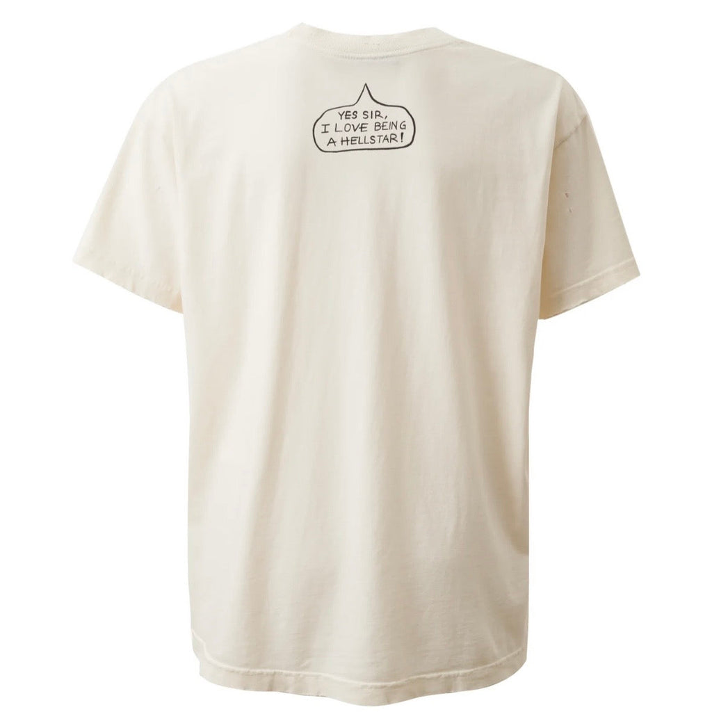 Helsltar White Cartoon Cross Tee