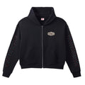 AZVA Black Crystal Cactus Zip Hoodie