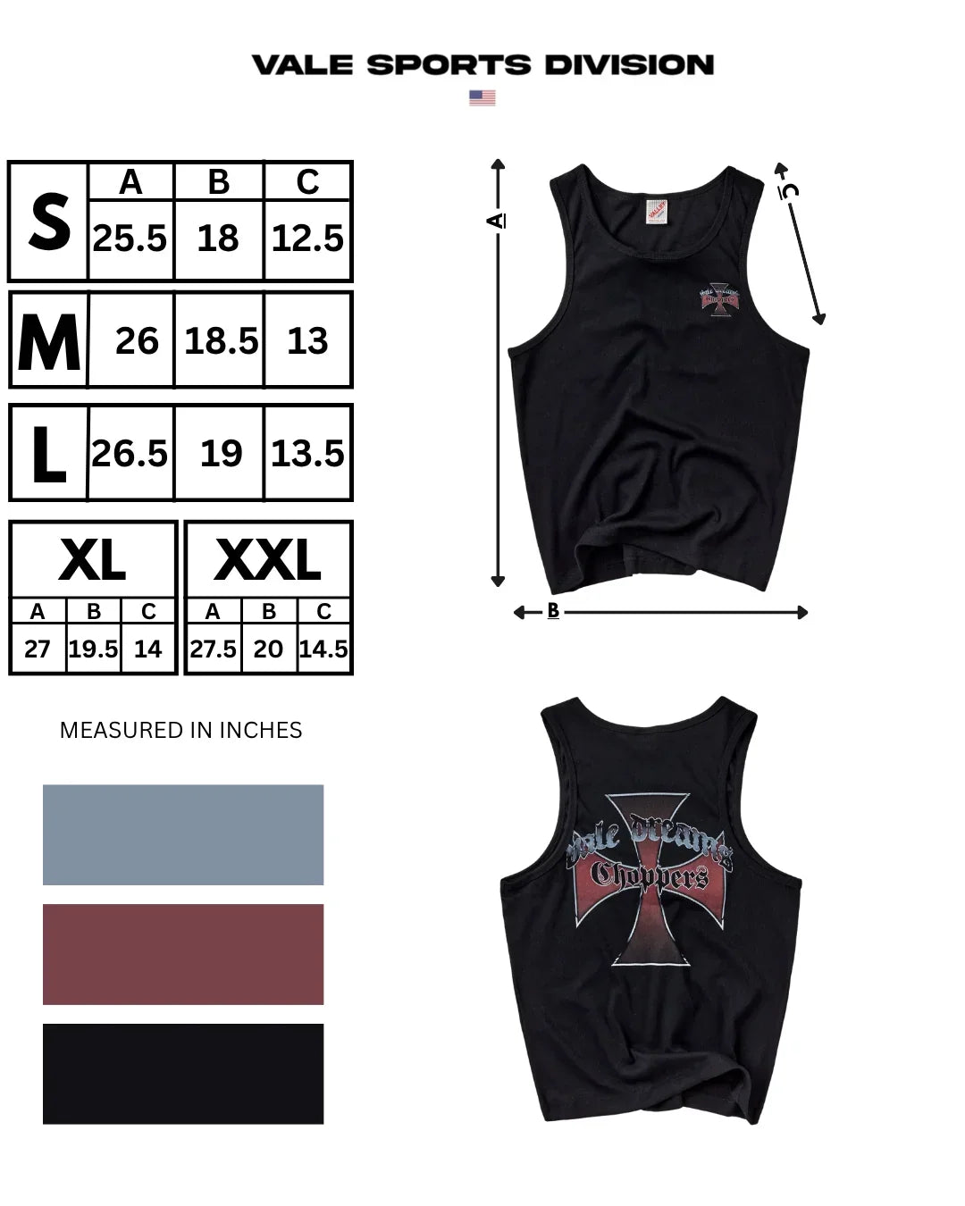 Vale Chopper Tank Top (2 Pack)