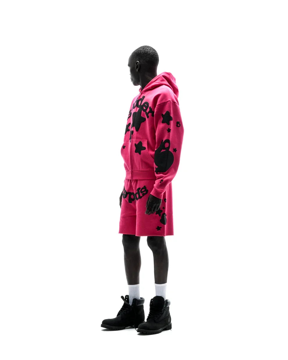 Sp5der Pink Beluga Zip Hoodie