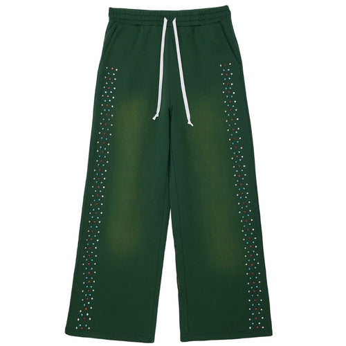 AZVA Green Hidden Crystal Sweatpants