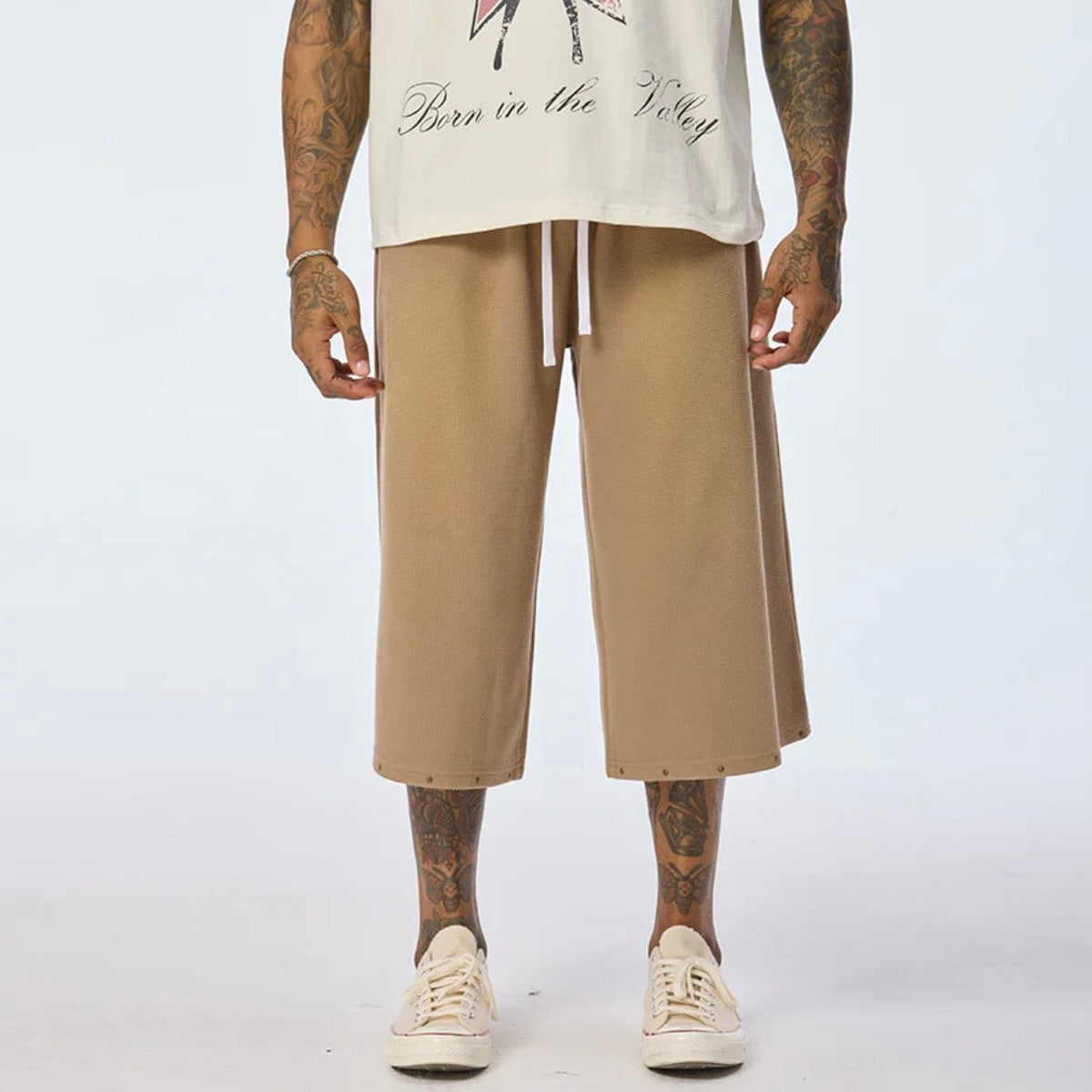 AZVA Stud Sand Shorts