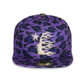Hellstar Purple Cheetah Print Snapback Hat