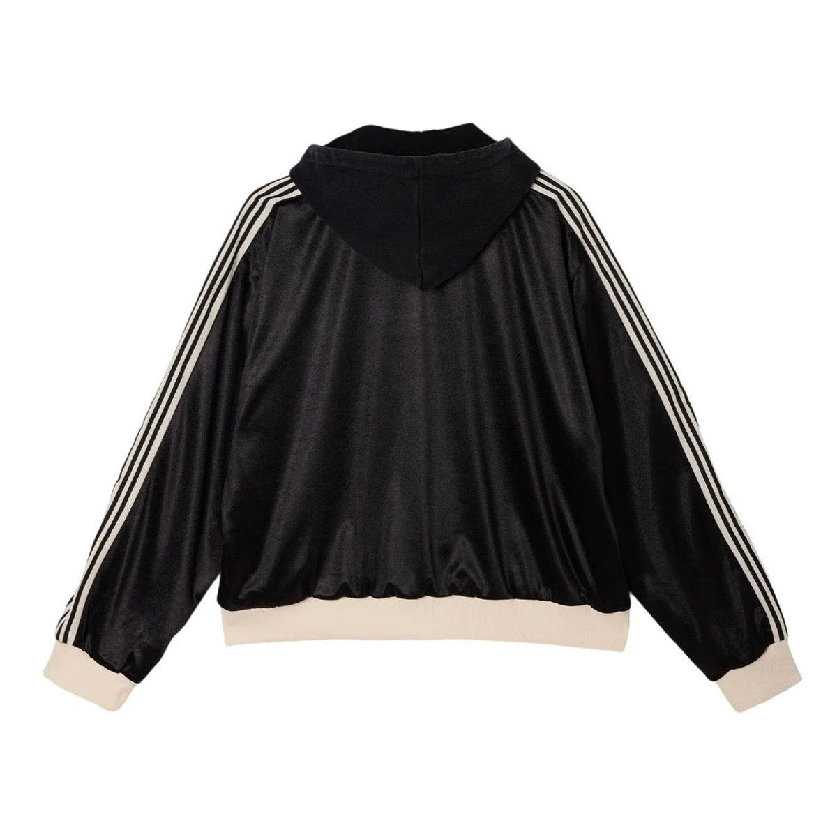 AZVA Black Striped Valley Zip Hoodie