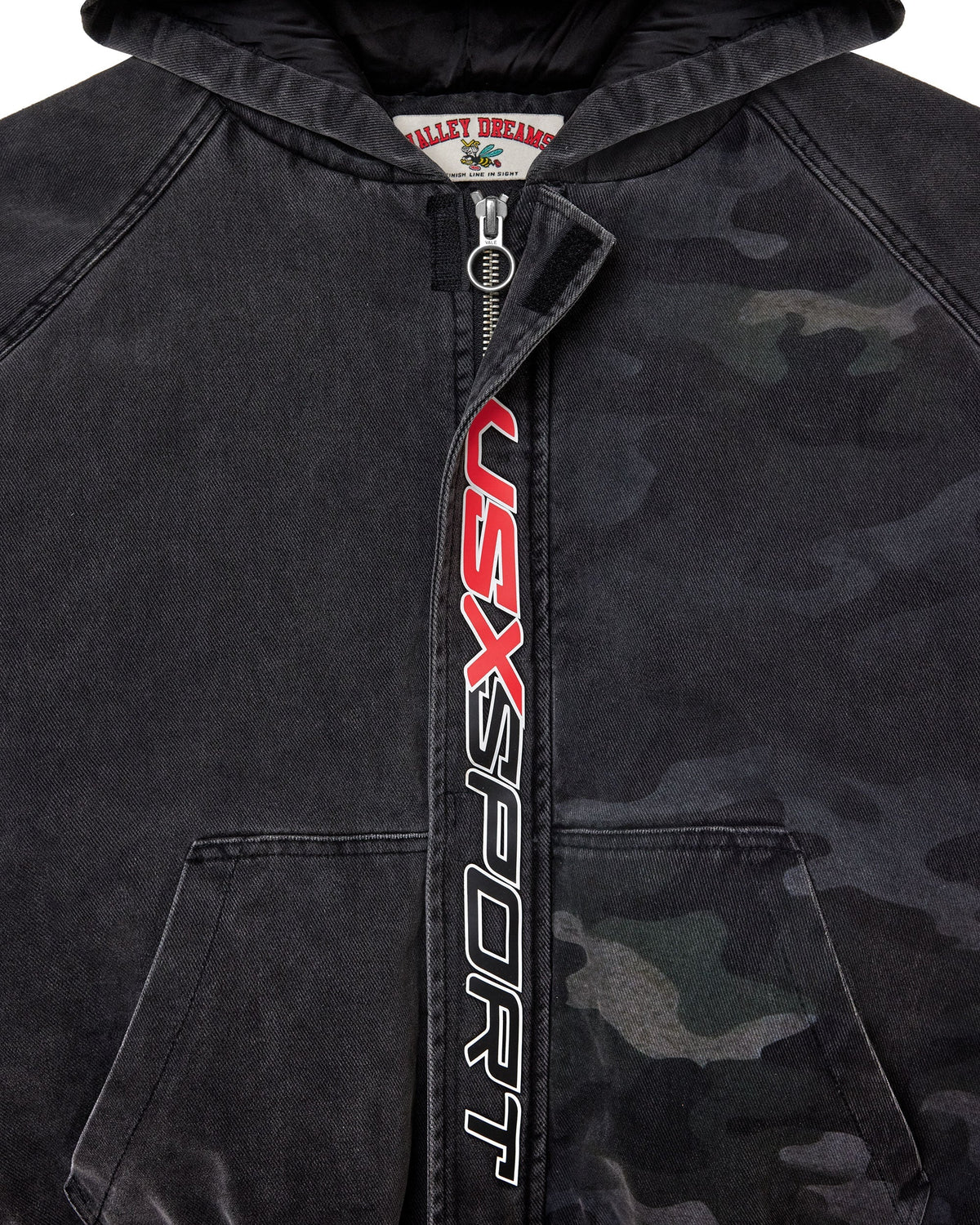 Vale VSX Camo Hooded Bomber Jacket