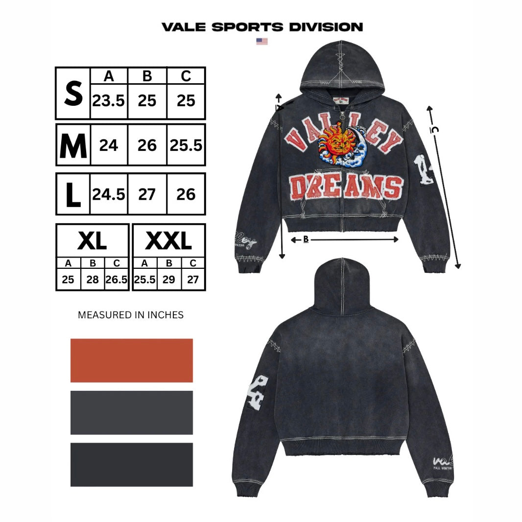 Vale Black Sunny Zip Hoodie