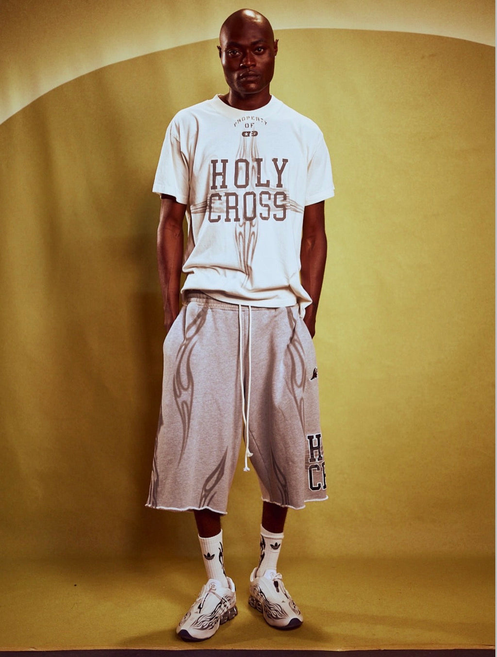 Hellstar Heather Grey Holy Cross Tee