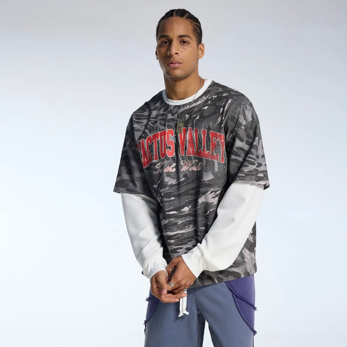 AZVA Cactus Abstract Long Sleeve