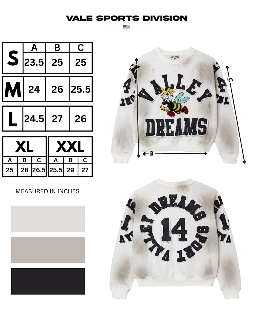 Vale White Insignia Crewneck