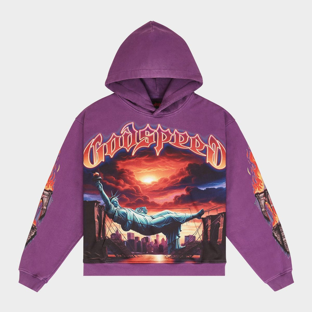 Godspeed Grape Burnt Bridges Hoodie