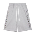 AZVA Grey Crystal Blossom Sweat Shorts