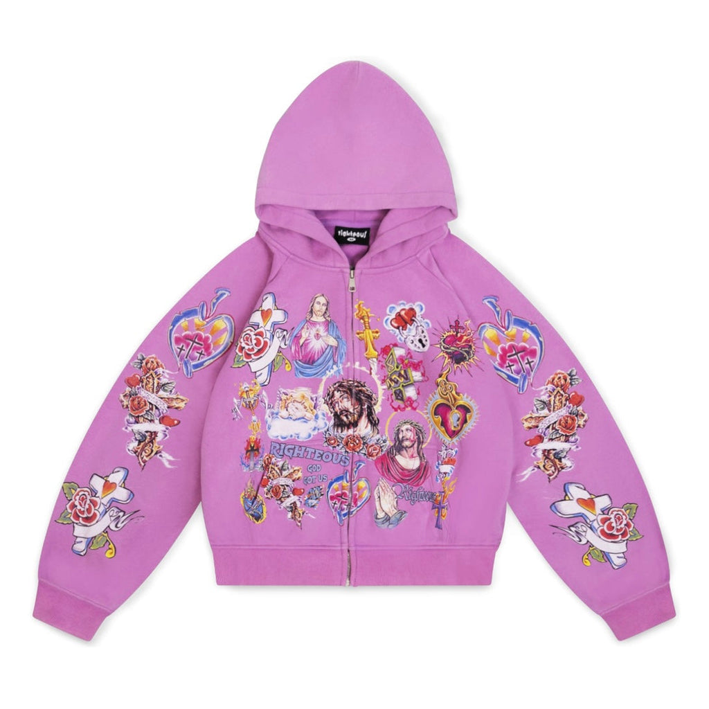 We Are Righteous Purple Risen King Zip Hoodie