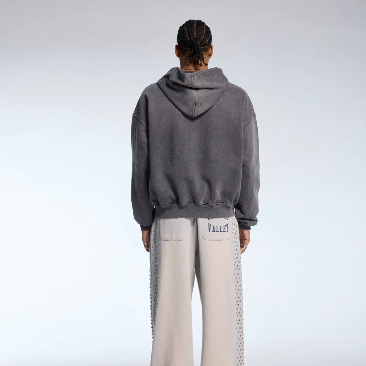 AZVA Faded Grey Gemini Hoodie