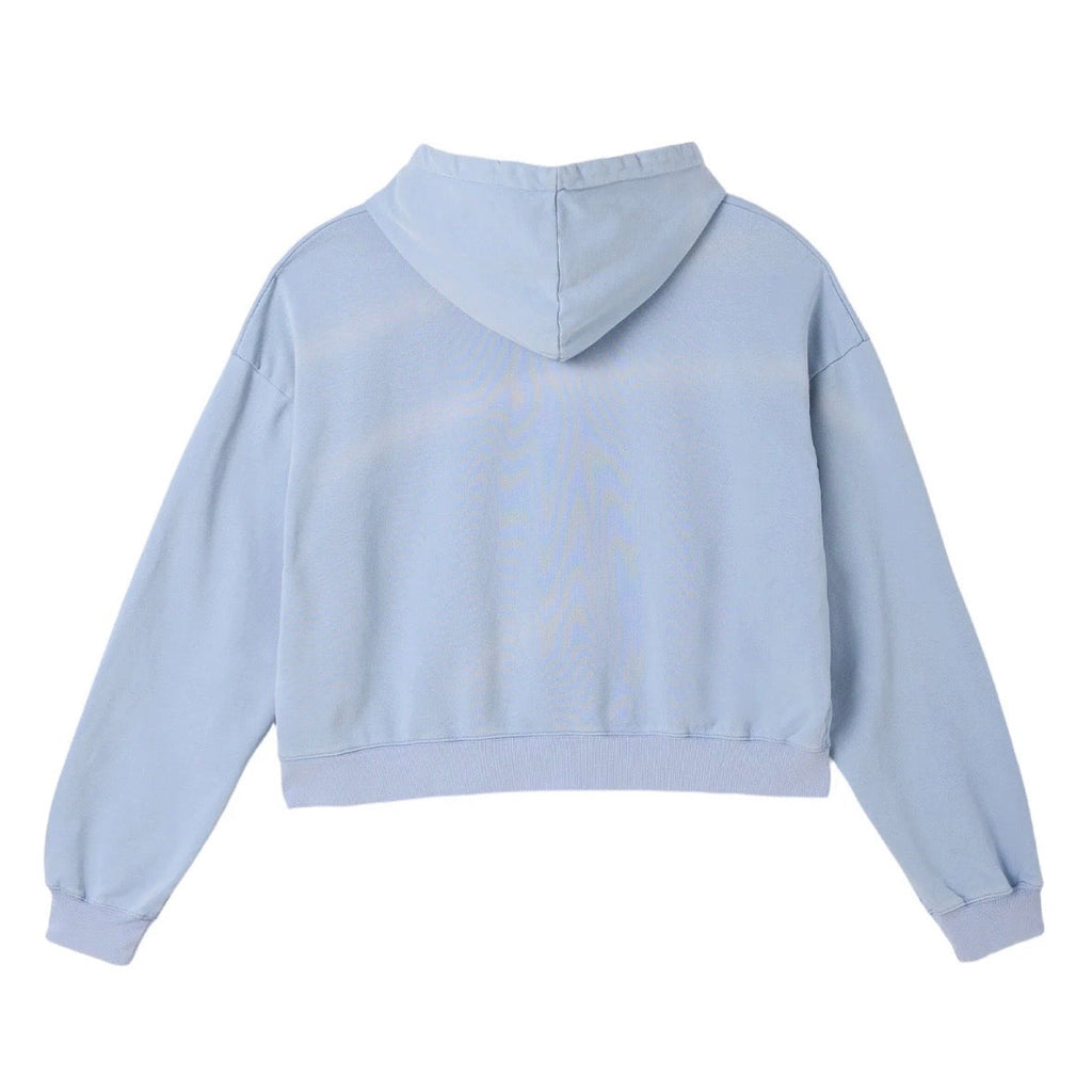 AZVA Washed Blue Cactus Stencil Hoodie
