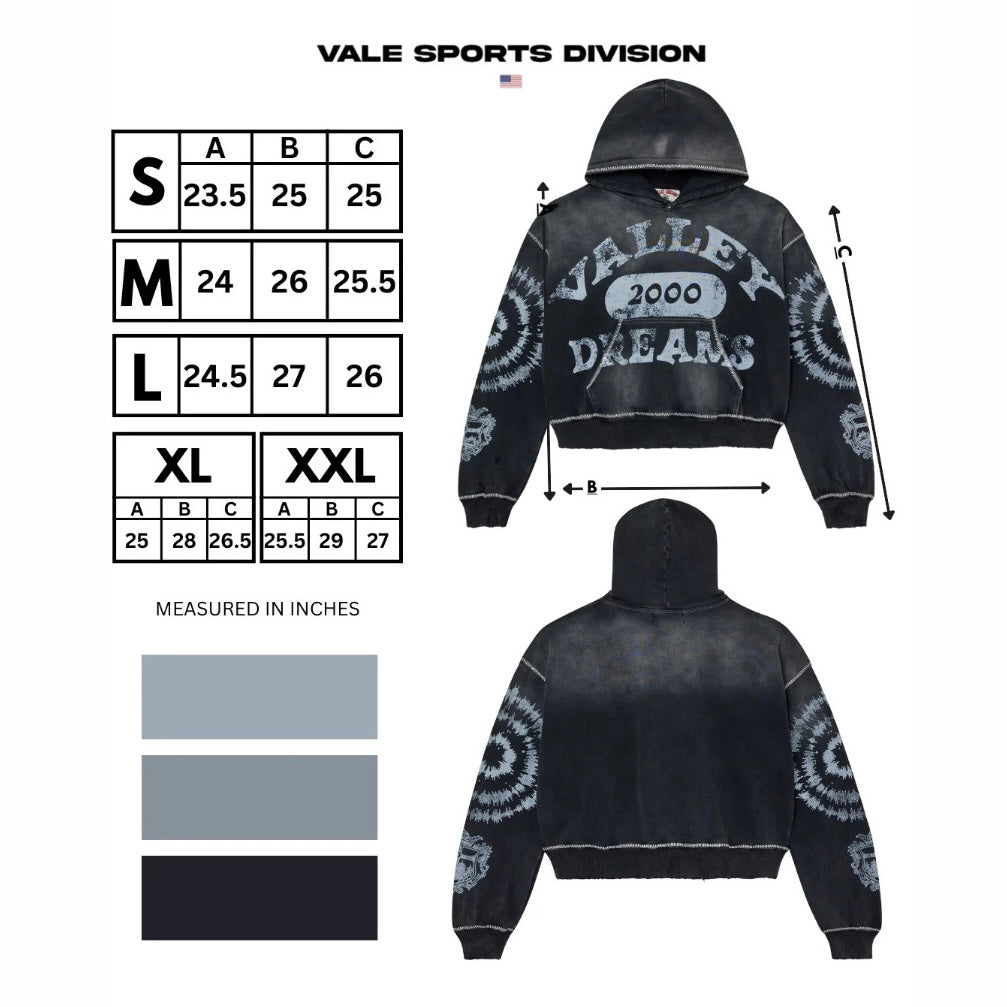 Vale Black 2000 Spiral Hoodie