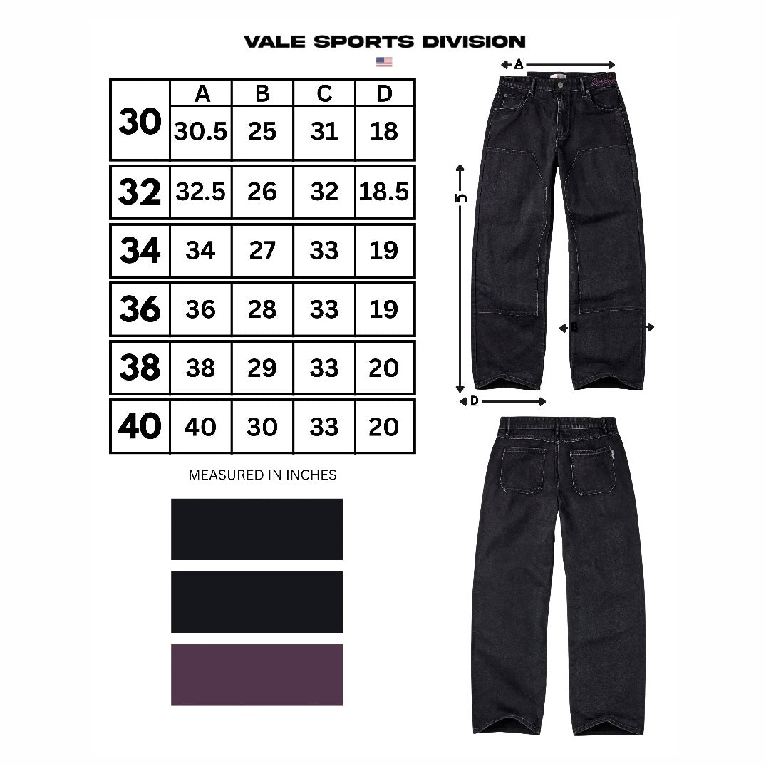 Vale Black Chore Pants