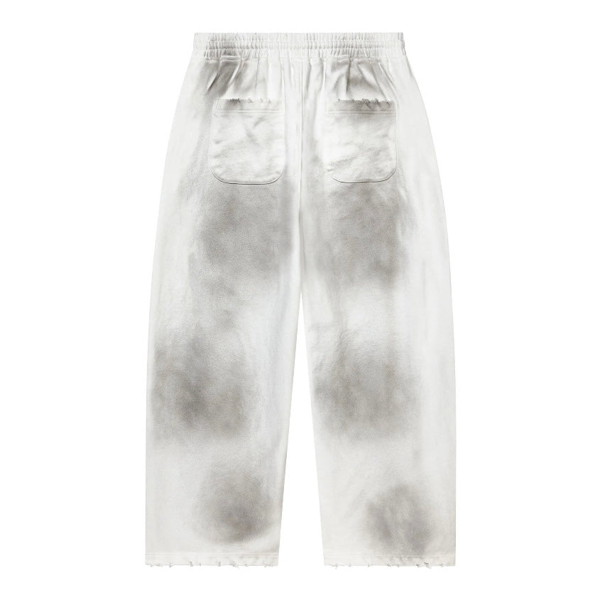 Vale White Staple Sweatpants
