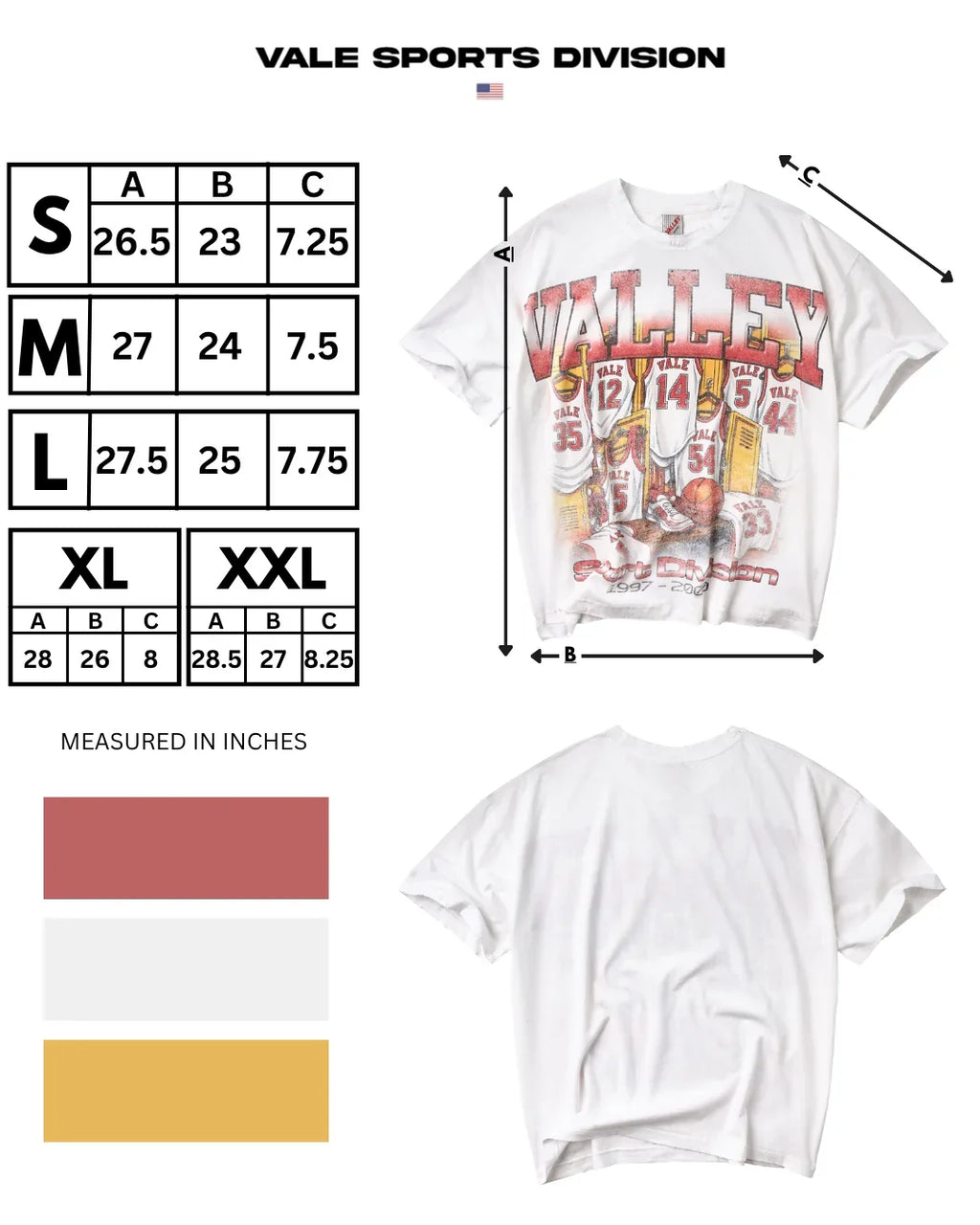 Vale White Bleachers Tee