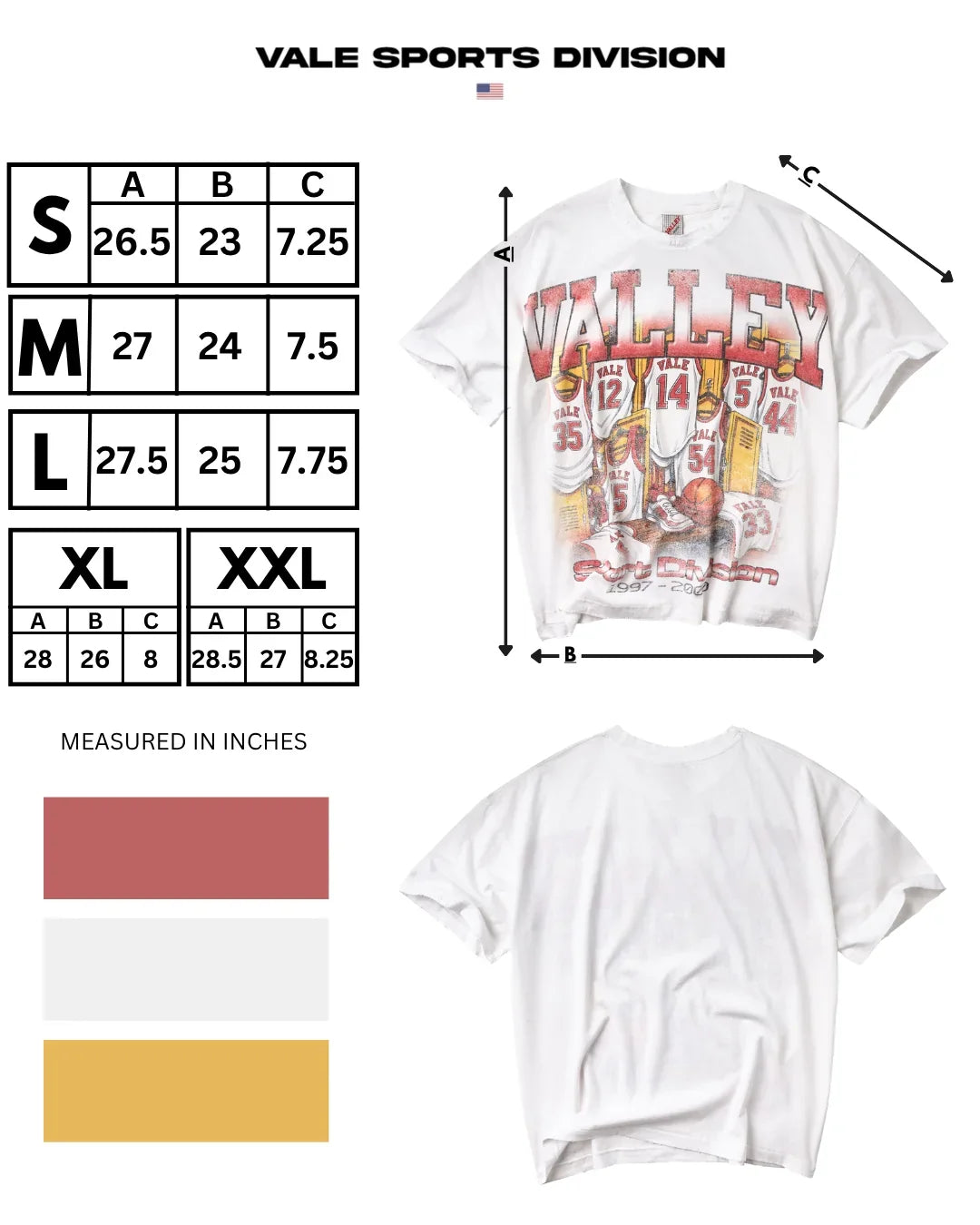 Vale White Bleachers Tee