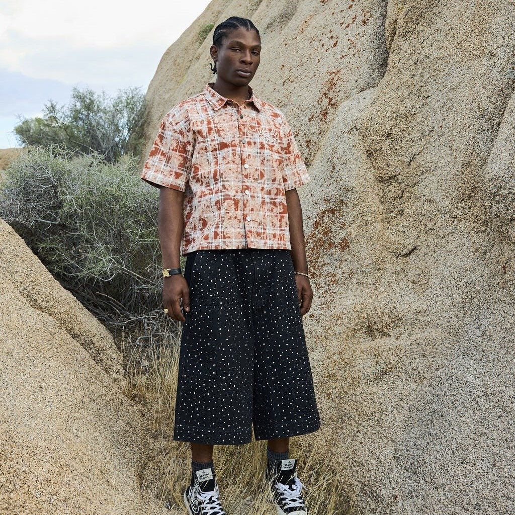 AZVA Black Midnight Geode Jorts