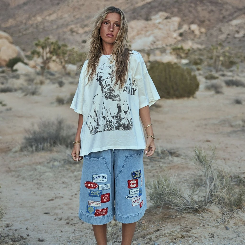 AZVA Blue Roadside Jorts