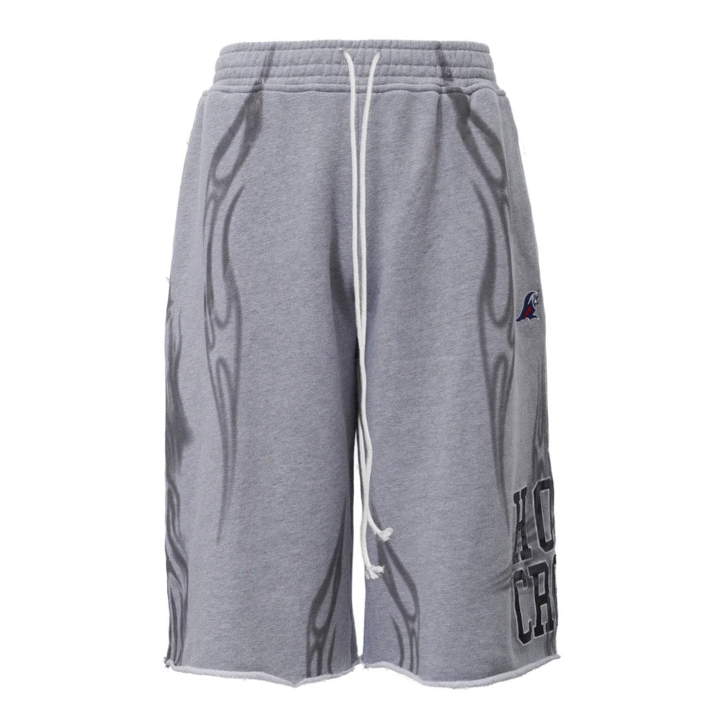 Hellstar Heather Grey Holy Cross 3/4 Shorts