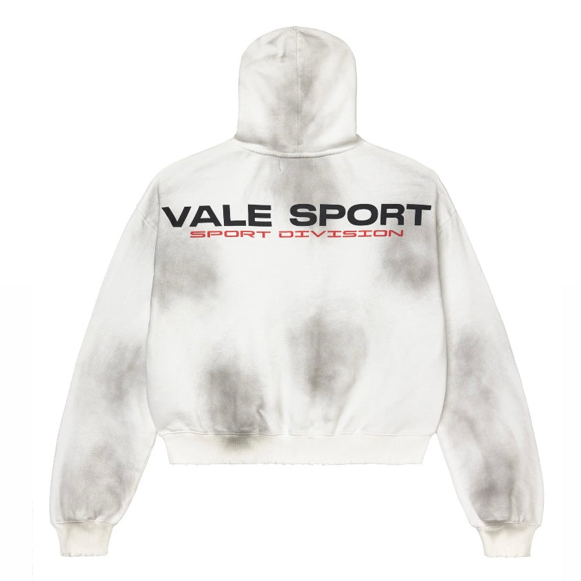 Vale White Staple Zip Hoodie