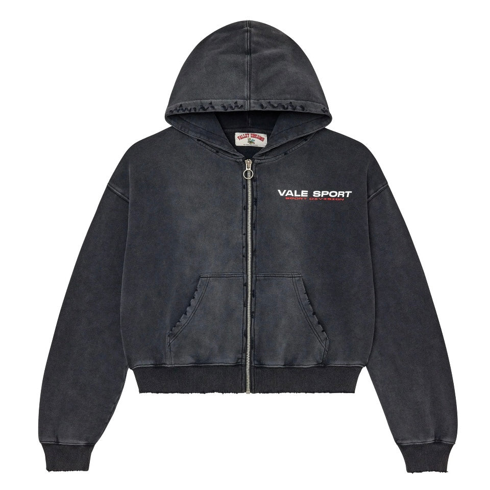 Vale Black Staple Zip Hoodie
